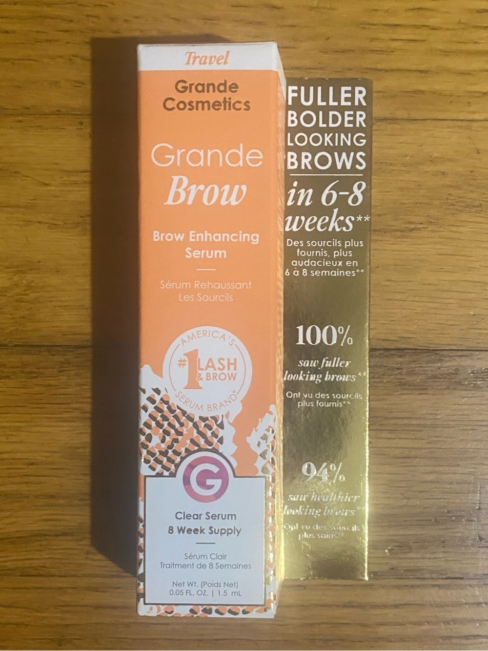 Grande Cosmetics Brow Enhancing Serum Travel Sz NEW